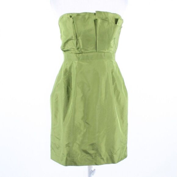 J.Crew green built-in boning dress 8 - Picture 1 of 8